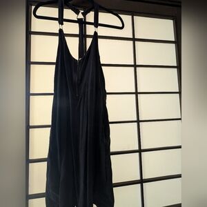 RVCA suspender style, 1/4 zip black dress